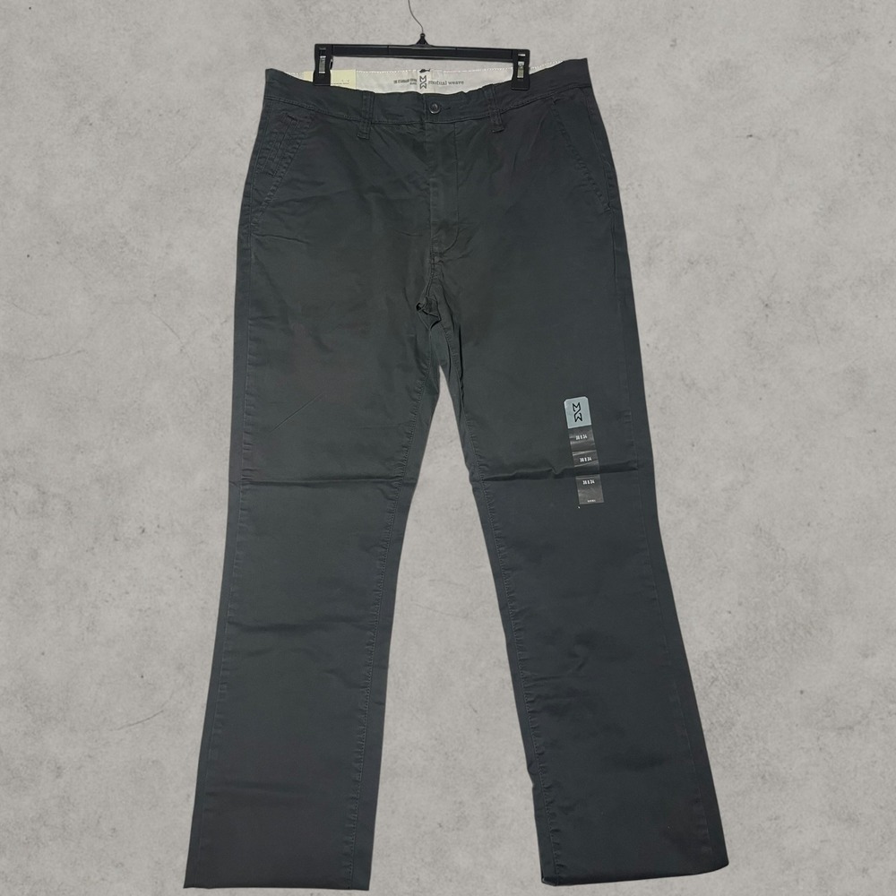 Mutual Weave The Standard Chino Relaxed Fit Pants Dark Gray 36x34 NWT